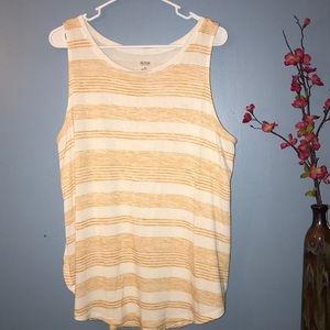 Gold and White Striped Tank